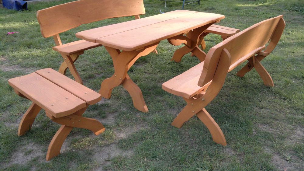 Meble góralskie ,meble ogrodowe z dębu , ławki stół,taborety,