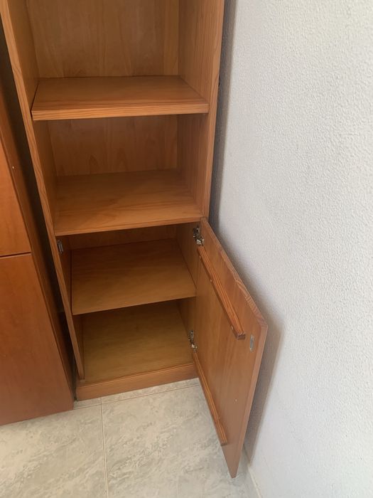 Estante livros madeira castanho pinho mel