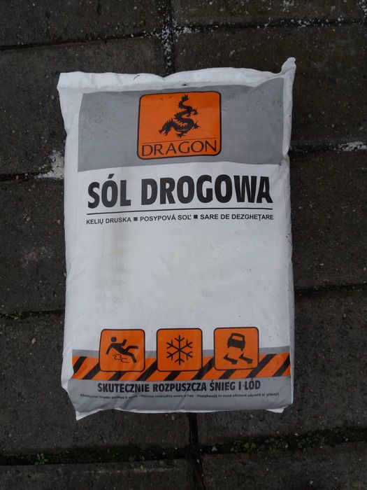 Sól drogowa dowóz worki 25kg workowana 1 tona 40 worków mróz lód