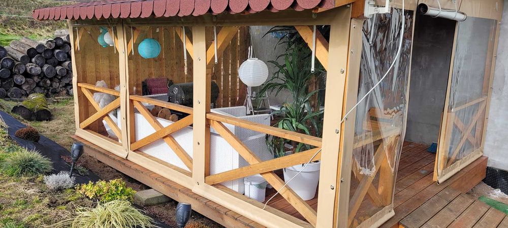 Folie tarasowe, plandeki na wymiar, okna pcv, zabudowy altan