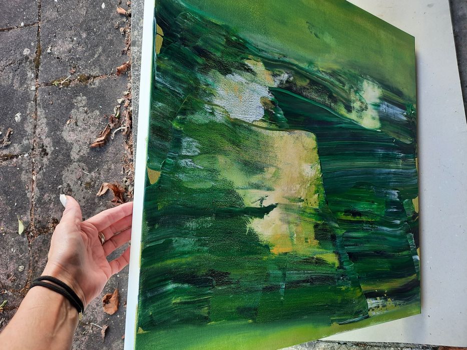 Quadro pintado em acrílico.