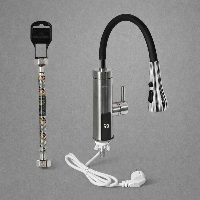 Водонагрівач Britc з дисплеєм, гнучким виливом, дворежимний, 3 кВт