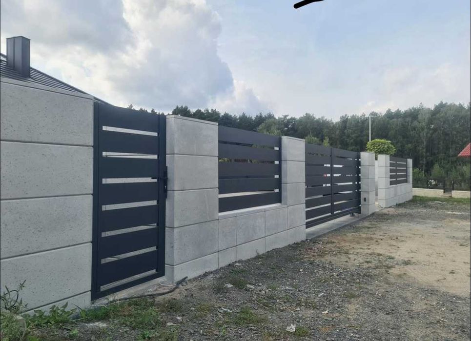 Ogrodzenie Frontowe, Palisada Aluminium, Przęsła Aluminiowe, Joniec -