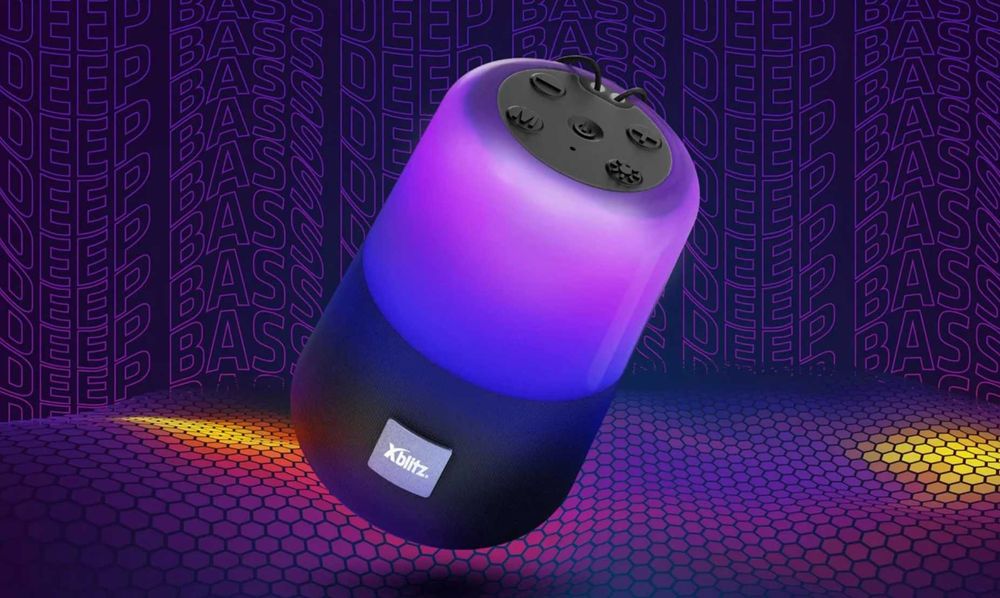 Głośnik Bluetooth RGB Świeci Kolorowo Xblitz Master Go USB Karta SD Radio Nowy