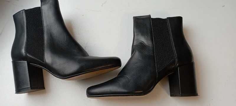 Skóra naturalna, Sztyblety, Botki Zara Women, r.37,
