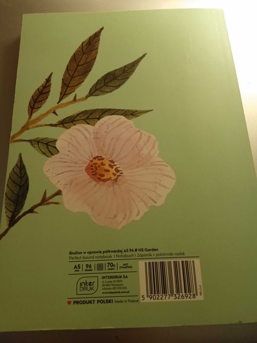 Zeszyt w kwiaty notes A5 kratka