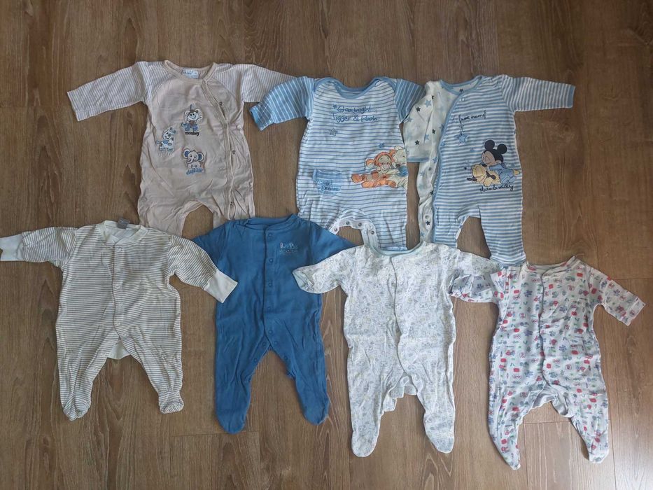 Pajacyki, 7szt. niemowlęce 0-6m-ca