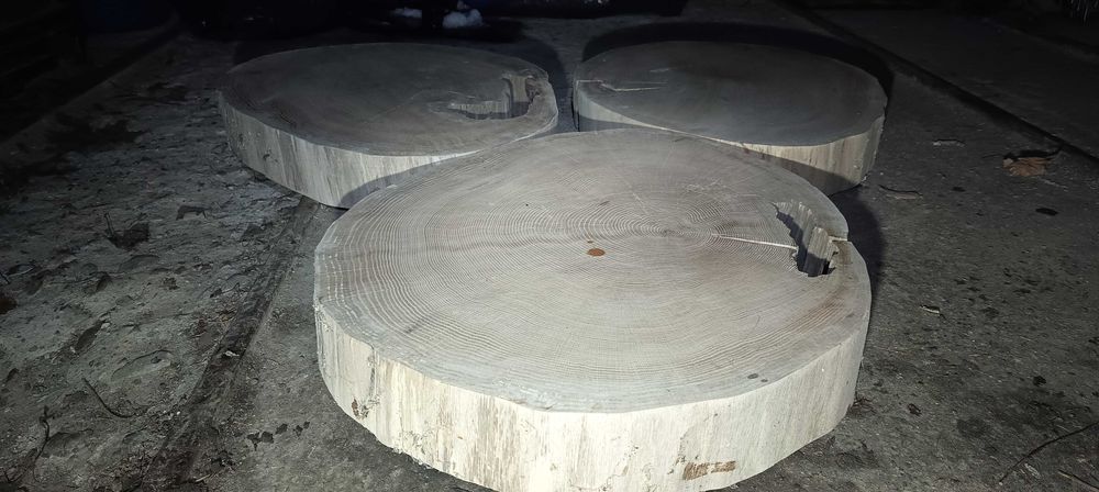 Plastry krążki blaty na stolik kawowy 60cm x10cm
