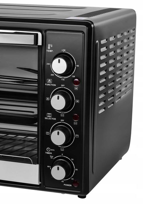 Kuchenka Elektryczna Mini Piekarnik 48L 2000W Funkcja Rożna +Akcesoria