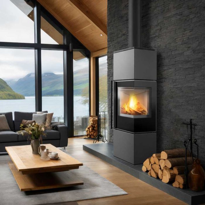 REN S Lewy Ø 150 7 kW - Piec wolnostojący koza kratki PROMOCJA