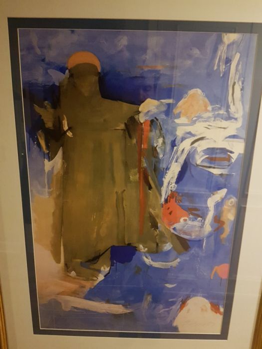 Rara serigrafia de Julio Pomar, Santo Antonio