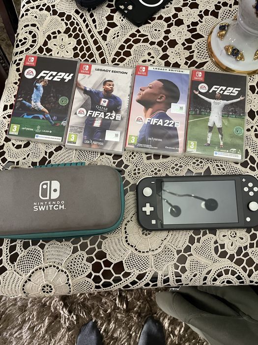 Nintendo Swich Lite e fifas do 21 ao 25