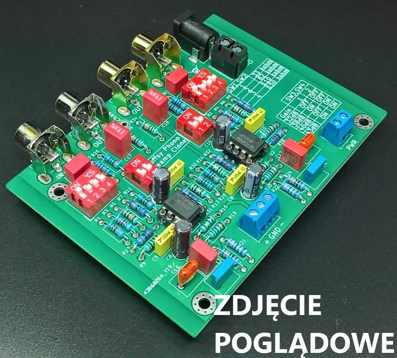 Płytka pcb - przedwzmacniacz RIAA Muffsy klon