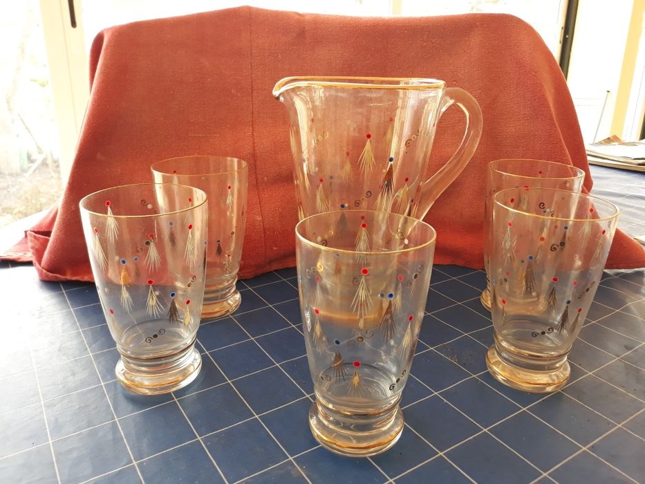 Copos + jarro de água