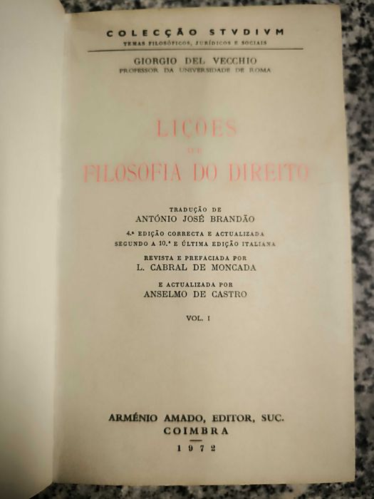 Lições de filosofia do direito - Giorgio del Vecchio