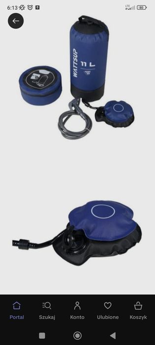 Mobilny prysznic zewnętrzny - Wattsup Solar Pressure Shower 11L camper