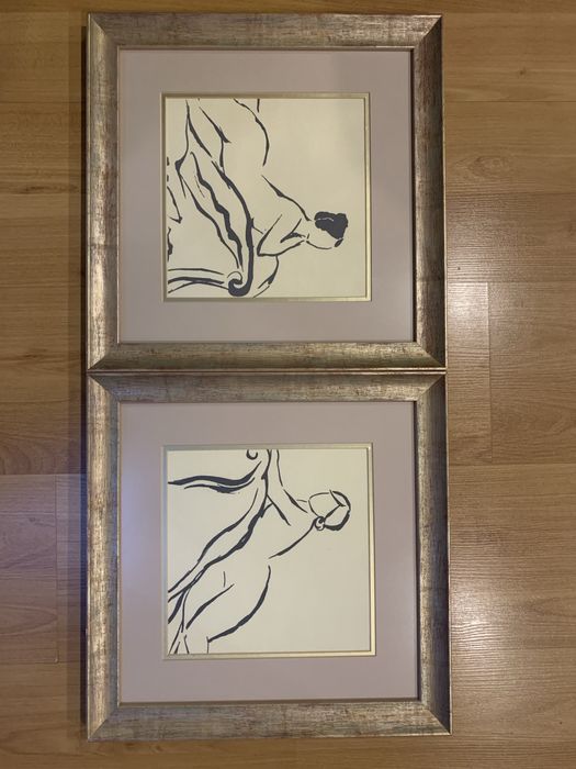 Obraz Akty dwa w pozłacanych ramkach