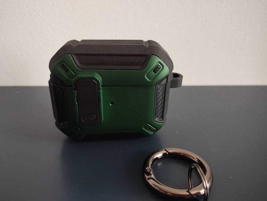 Etui AirPods 3 case obudowa na słuchawki bezprzewodowe Czarno Zielone