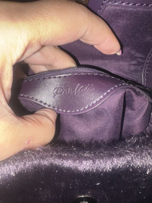 Malinha a tiracolo, em peluche, nova, da Parfois, na cor beringela