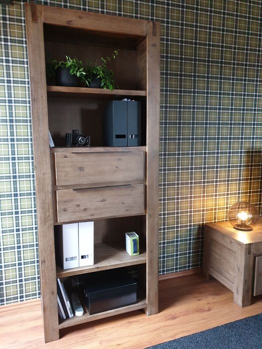 Regał z szufladami, drewno szczotkowane