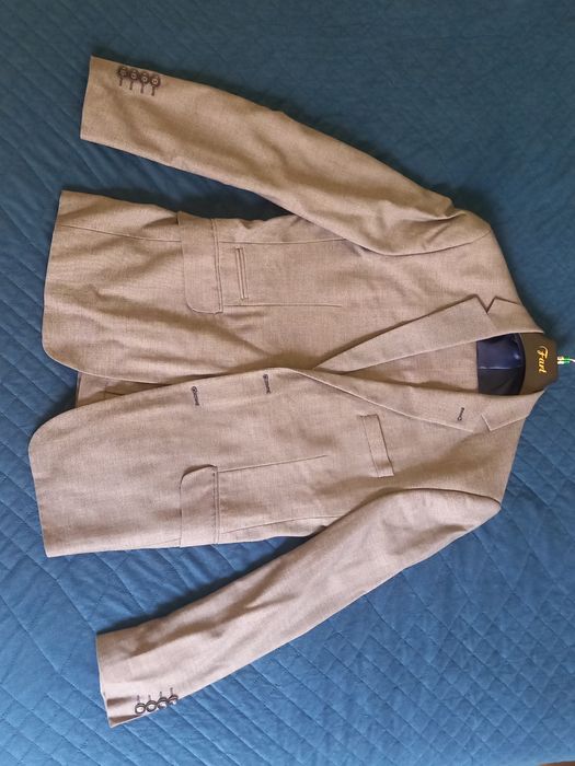 Garnitur męski stalowy