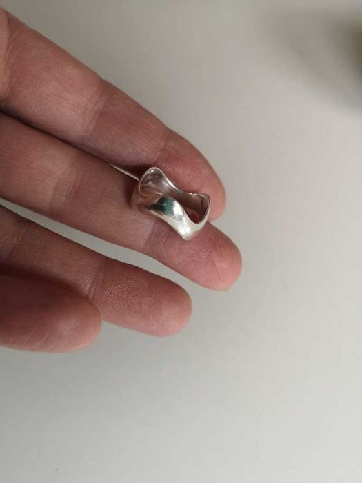 obrączka artystyczna srebro