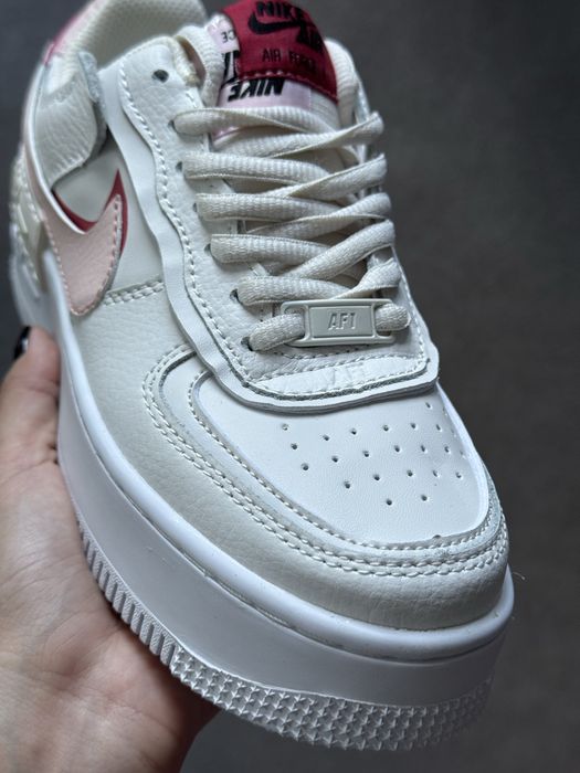 Нові кросівки Nike Air Force 1 Shadow Phantom, натуральна шкіра, ТОП якість, розміри 36-39