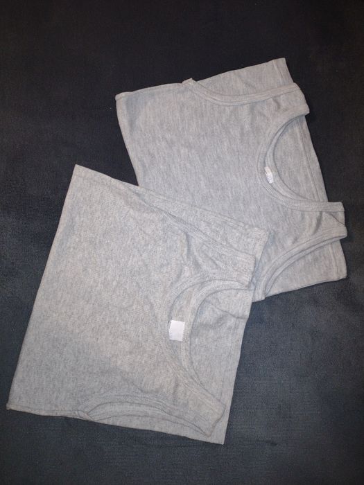 Podkoszulki chłopięce bawełna 2 pary nowe