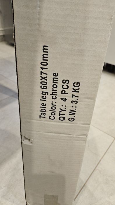 Nogi do stołu chrom polysk