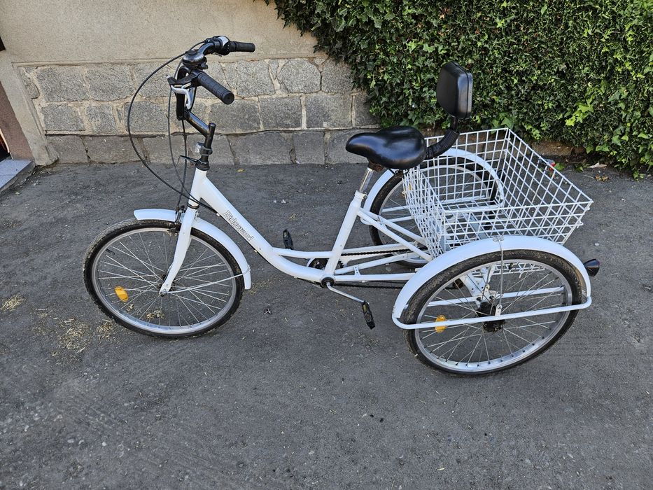 Rower trzykołowy trójkołowy Ridgeyard 24 biały