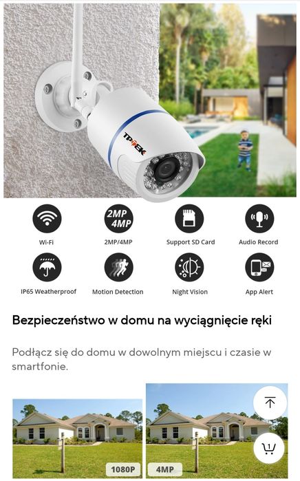 Kamera ip nowa hd wifi