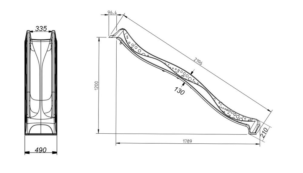 Топ продаж! Гірка 2,2 метра для дитячого майданчика