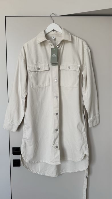 Нова джинсова сукня-сорочка H&M oversize молочна М