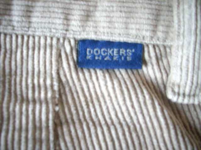 Calças bombazine DOCKERS KHAKIS, cor bege tam. W30 L30 (40) + Camisa
