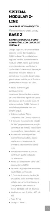 Vendo Isofix cybex Base Z