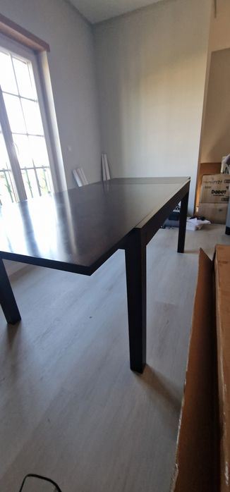 Mesa 150cm pinho maciço wengué