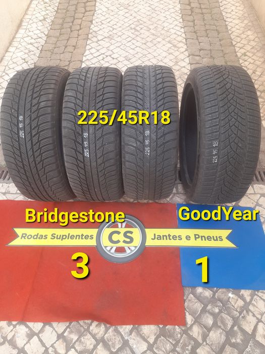 Pneus 225/45R18  Bridgestone  e GoodYear  M+S  RNF