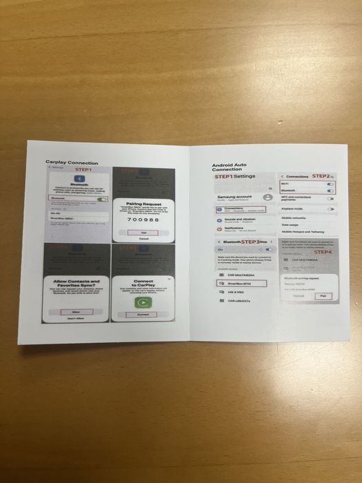 Adaptador mini wireless Apple Carplay e Android Auto