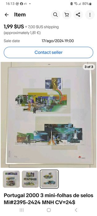 2000 Século XX  Em Selos MNH **