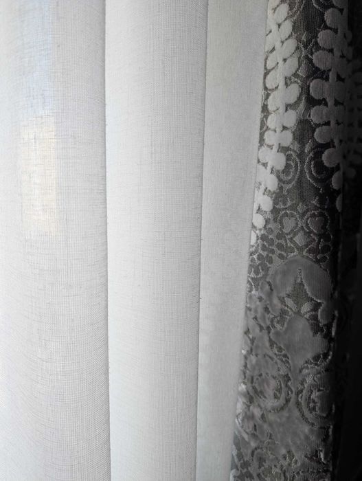 Conjunto de cortinados com pendentes