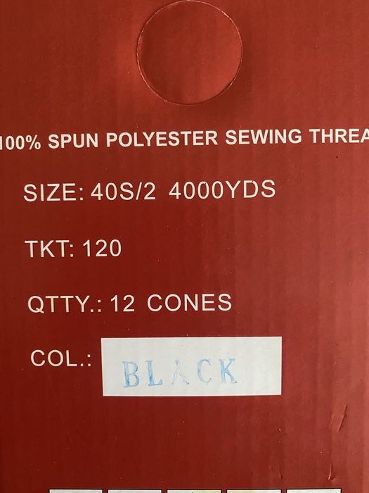 Нитки швейные  черные 40