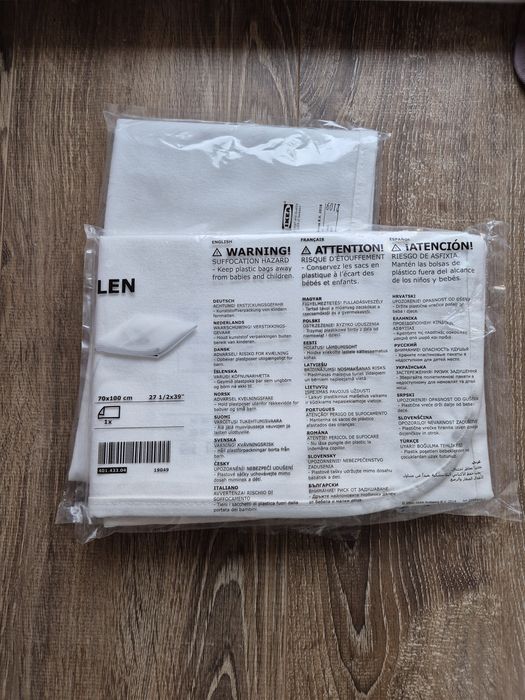 Ochraniacz na materac biały Ikea 70x 100cm nowy
