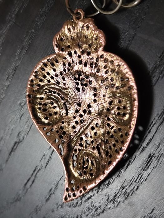 Colar de pérolas com pendente Coração de Viana