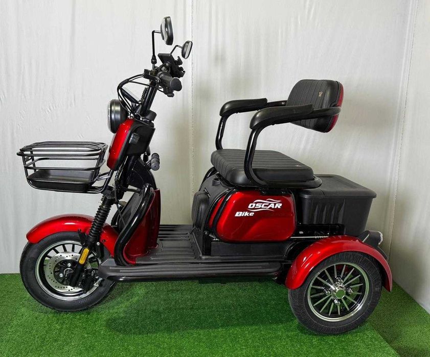Електроскутер OSCAR Bike 72V/20Ah/1200W чорний триколісний