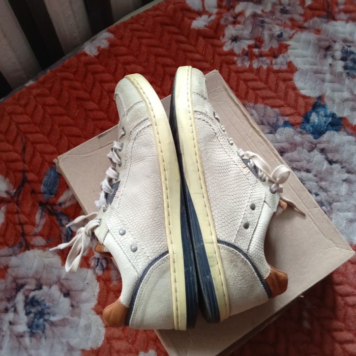 Кожаные мужские кроссовки