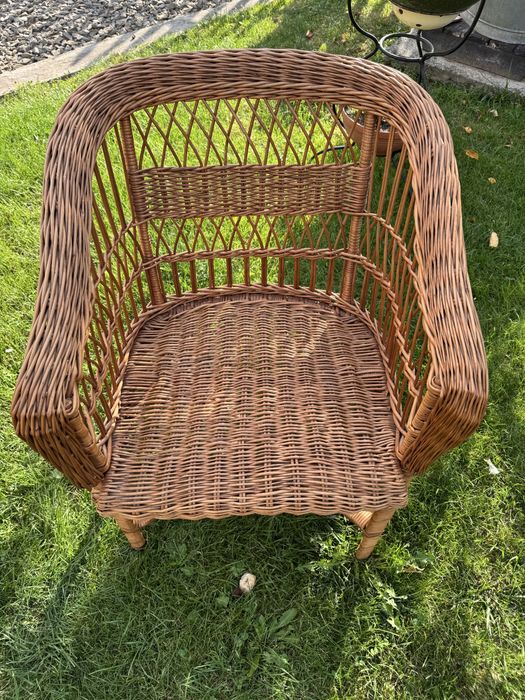 Zestaw ogrodowy wiklinowy 2 fotele i stolik
