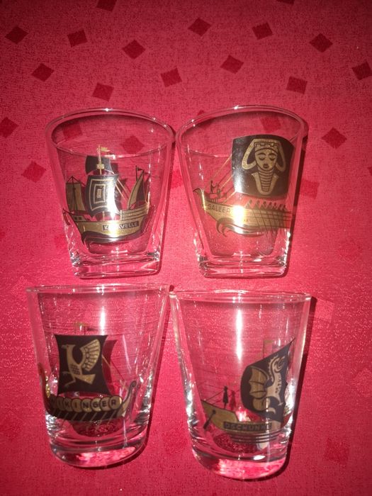 Szklanki literatki z motywem żaglowców