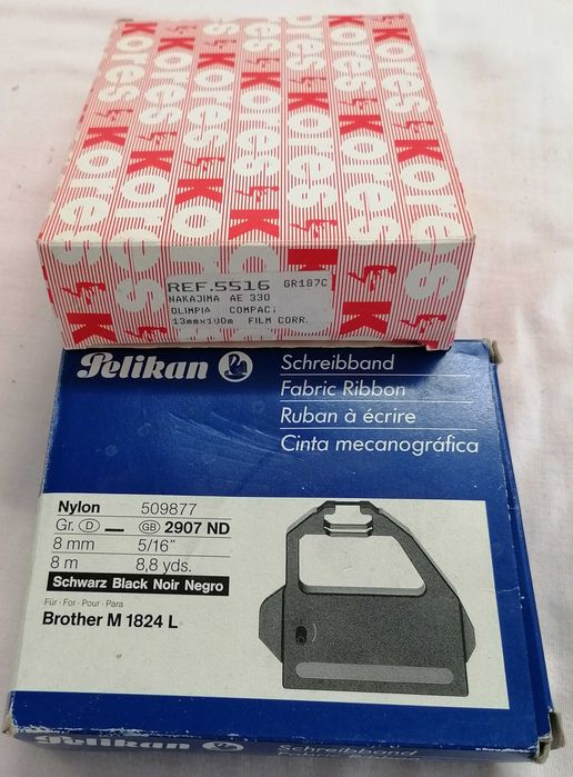 Fitas cartucho maquina escrever, 2 por 5€