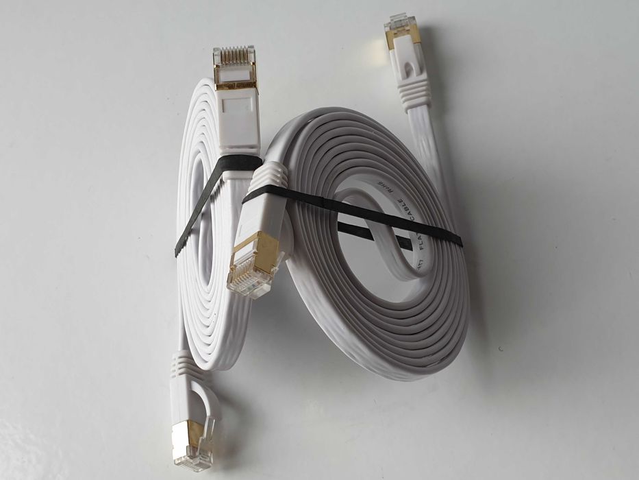 патч корд Ethernet Cat 7 32AWG   10 Гбіт/с  flat  rohs white 2м