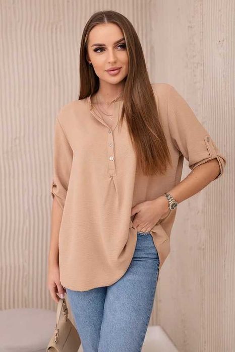 Bluzki oversize z dłuższym tyłem. Luźny krój. Biust 120